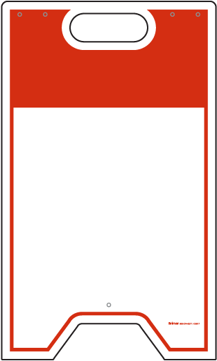 Red Portable Folding A-Frame Sidewalk Sign 