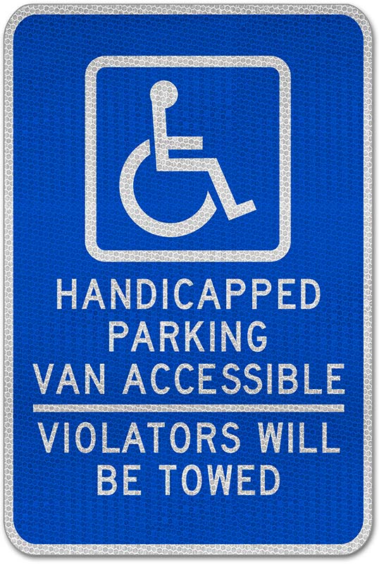 Handicapped Parking Van Accessible Sign