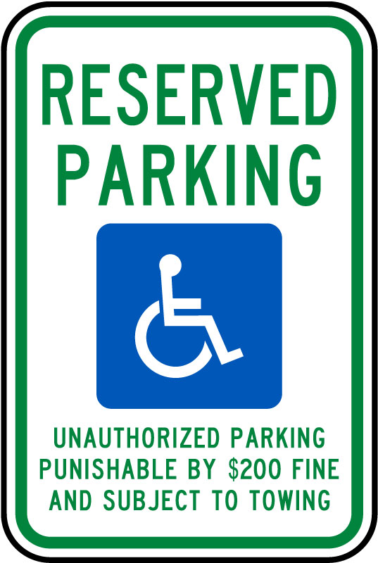 Tennessee Handicap Parking Signs  - Tennessee Accessible Parking Sign - 12 x 18