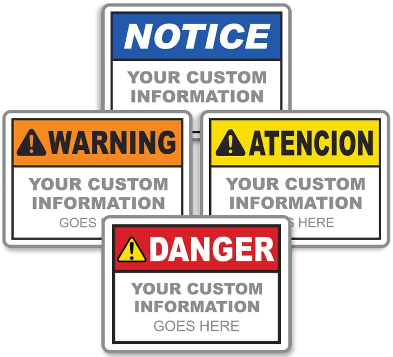 Custom ANSI-OSHA Safety Signs - Custom ANSI Z535 Safety Sign - 18 x 12