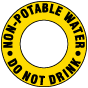 Non-Potable Water Fire Hydrant Ring Sign