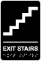Exit Stairs Sign with Braille