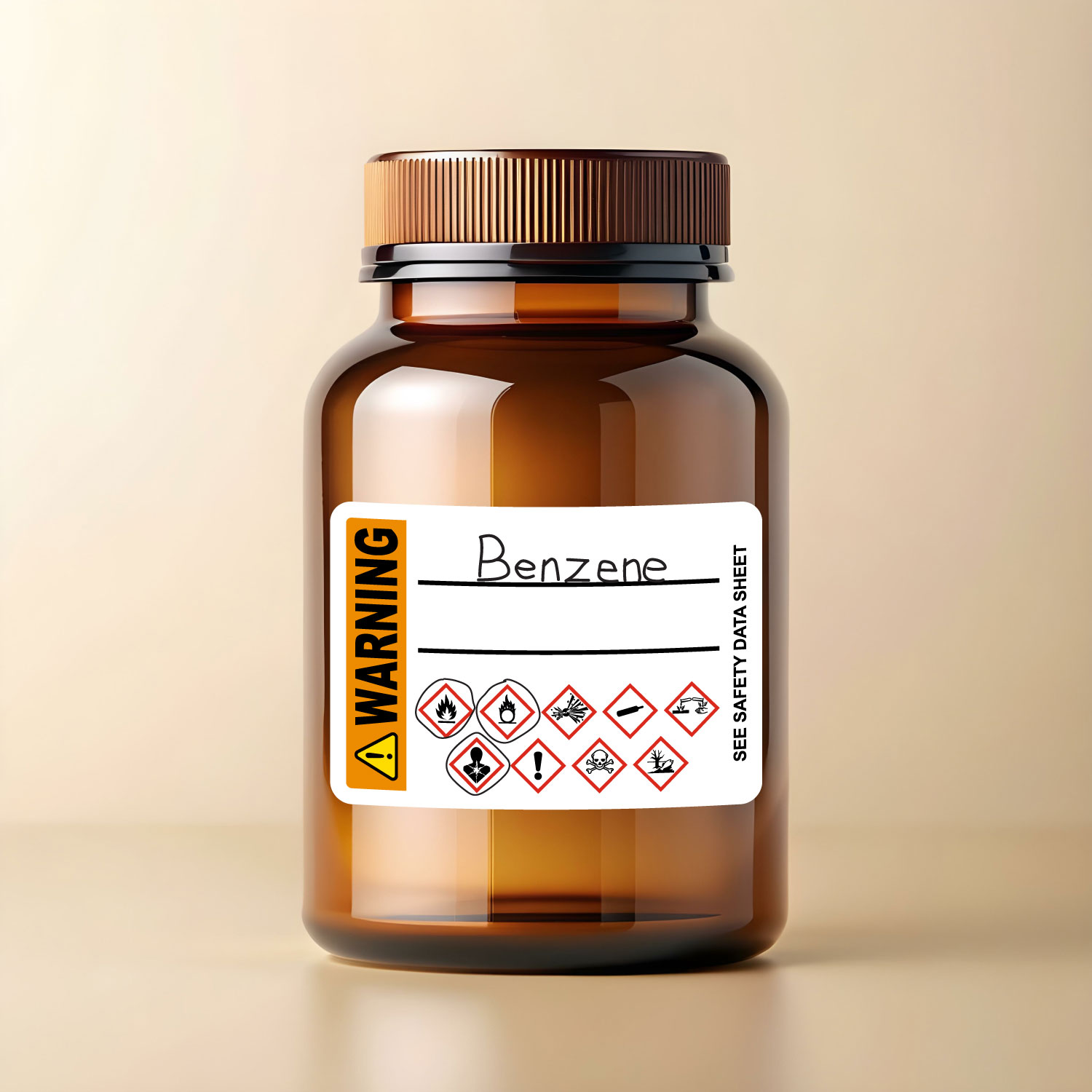 Write-On Warning GHS Secondary Label 