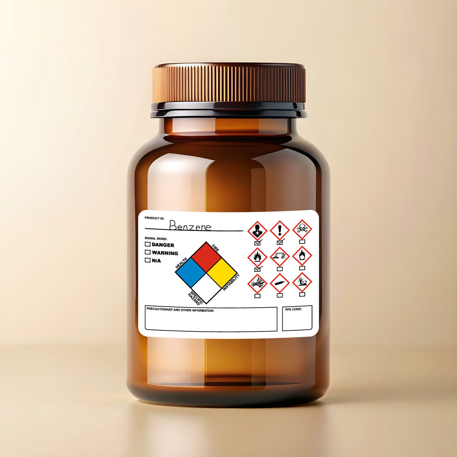 Write-On GHS Secondary Special Hazard Label