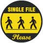Single File Floor Signs