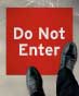 Do Not Enter Floor Sign