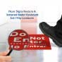 Bilingual Do Not Enter Floor Sign