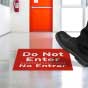 Bilingual Do Not Enter Floor Sign