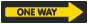 Yellow One Way Right Directional Floor Sign