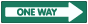 Green One Way Right Directional Floor Sign
