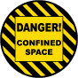 Danger Confined Space Floor Sign
