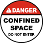Confined Space Do Not Enter Floor Sign