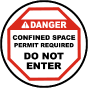 Permit Required Do Not Enter Floor Sign
