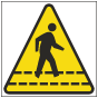 Pedestrian Crosswalk Floor Sign