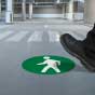 Pedestrian Walk Floor Sign