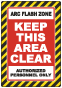Keep This Area Clear Floor Sign 