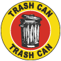 Trash Can Floor Sign