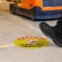 Warning Forklift Traffic Floor Sign