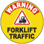 Warning Forklift Traffic Floor Sign