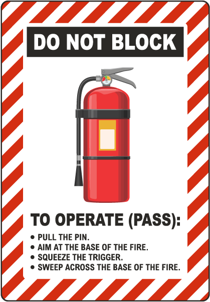 Do Not Block Floor Sign