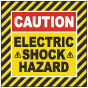 Caution Electric Shock Hazard Floor Sign