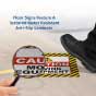 Caution Moving Equipment Floor Sign