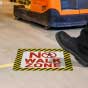 No Walk Zone Floor Sign