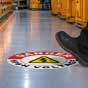 Danger High Voltage Floor Sign