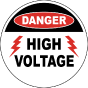 Danger High Voltage Floor Sign