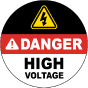 Danger High Voltage Floor Sign