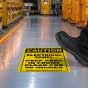 Caution Keep Area Clear For 48 Inches Floor Sign