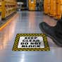 Keep Clear Do Not Block Floor Label