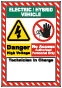Electric Hybrid Vehicle Maintenance Sign