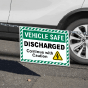 Caution Electric / Hybrid Vehicle Safe Discharged Maintenance Sign
