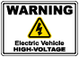 Warning Electric Vehicle High Voltage Sign