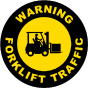 Warning Forklift Traffic Floor Sign