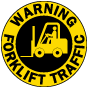 Warning Forklift Traffic Floor Sign