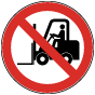 No Forklift Floor Sign