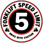 Forklift Speed Limit 5 MPH Floor Sign