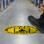 Warehouse Employees Only Floor Sign