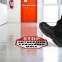 Stop Authorized Personnel Only Floor Sign