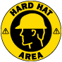 Hard Hat Area Floor Sign