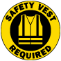 Safety Vest Required Floor Sign