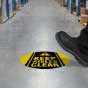 Keep Aisles Clear Floor Sign