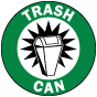 Trash Can Floor Sign