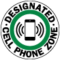Designated Cell Phone Zone Floor Sign