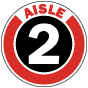 Aisle 2 Floor Sign
