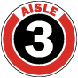 Aisle 3 Floor Sign