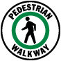 Pedestrian Walkway Floor Sign