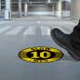 Slow 10 MPH Floor Sign
